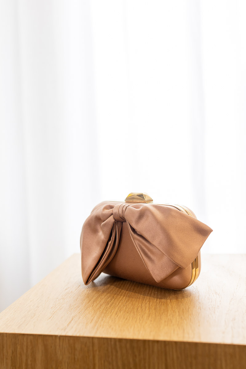 The Cream J. Choo Clutch